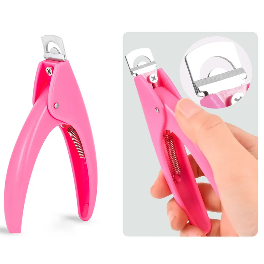 1 шт. кусачки для накладных ногтей розовые/черные насадки для ногтей триммер для ногтей профессиональный инструмент для маникюра 12,5 см * 7,2 см акриловые кусачки для ногтей % TR24
