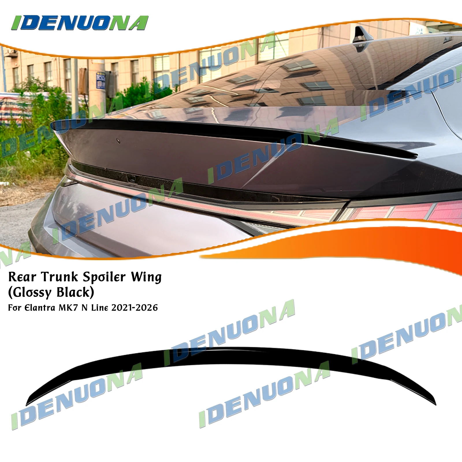 

For Hyundai Elantra MK7 N Line 2021-2026 Rear Trunk Lip Wing Tail Boot Spoiler