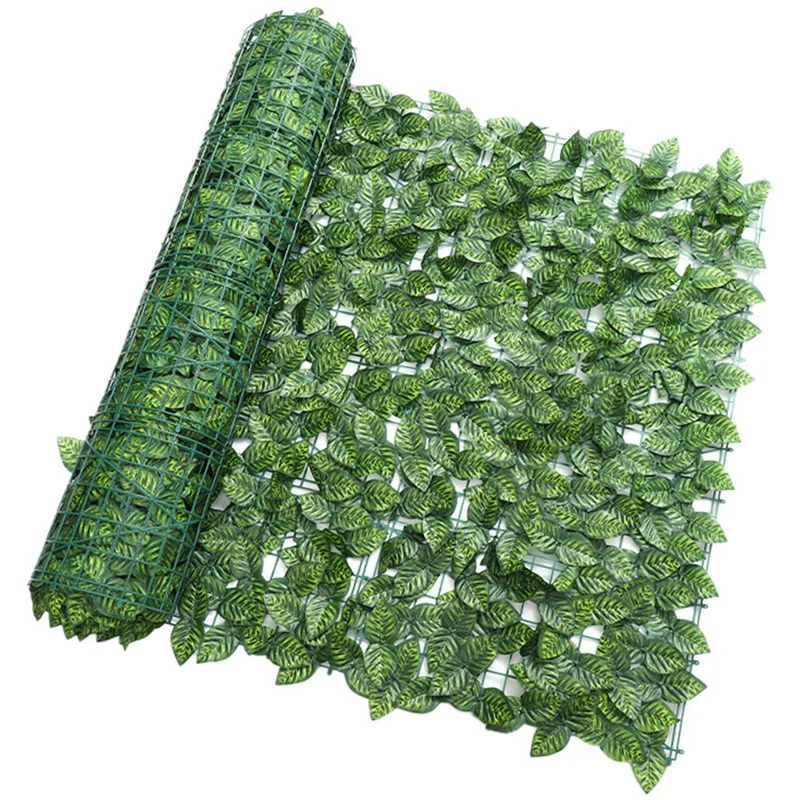 Artificial Plant Fence Green Leaf Fence Panels Privacy Fence Screen for Home Garden Yard Decoration Outdoor Wall Decor