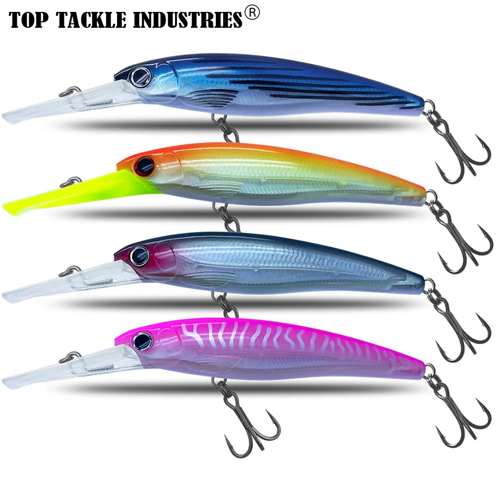 

CF LURE 1PCS Minnow Slow Sinking Fishing Lure With Long Lip 140mm160mm180mm Big Crankbait Trolling Artificial Bait Pike