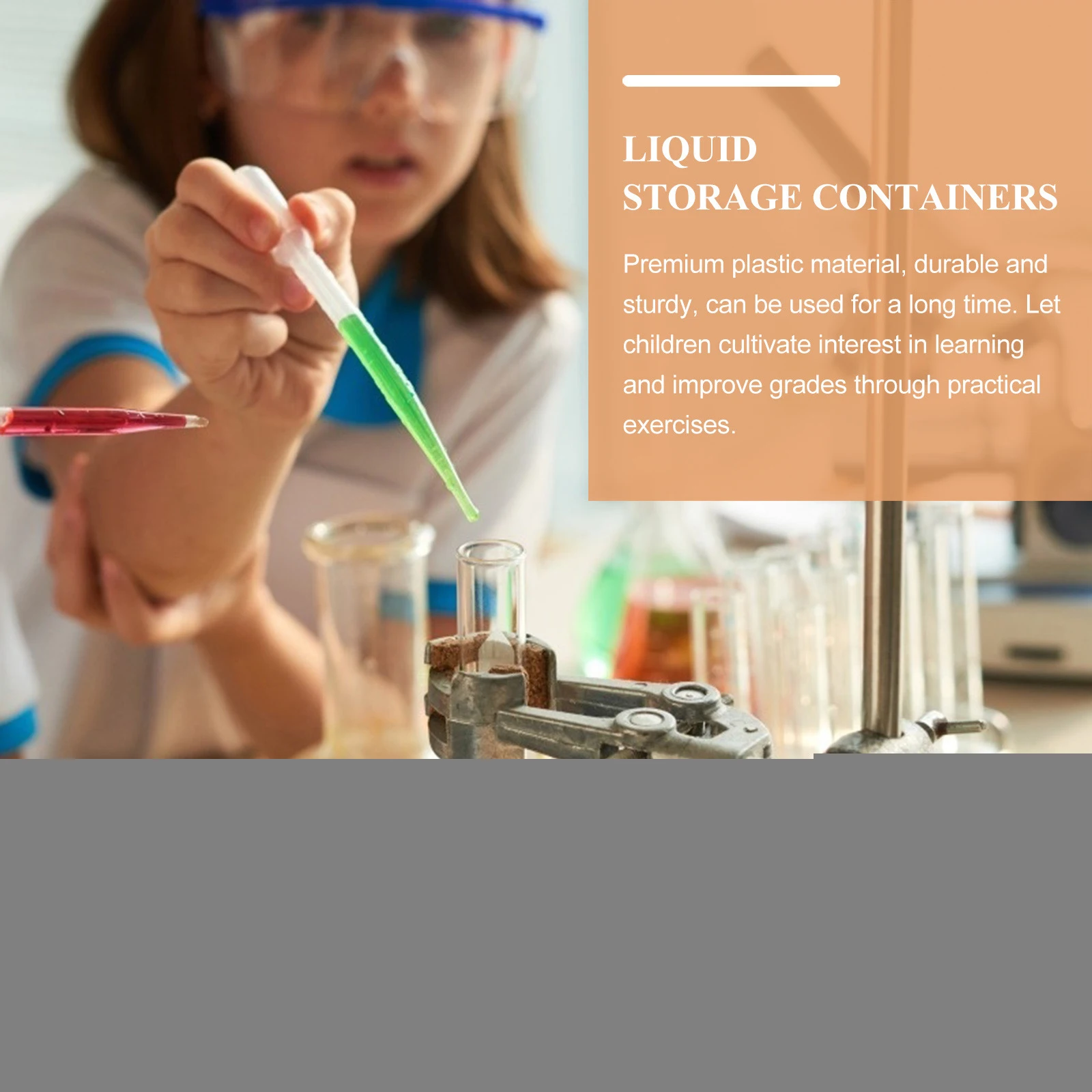 

25 Pcs Plastic Test Tubes with Cork Stoppers Clear Storage for Science Experiments Kids Chemistry Learning Craftsmanship