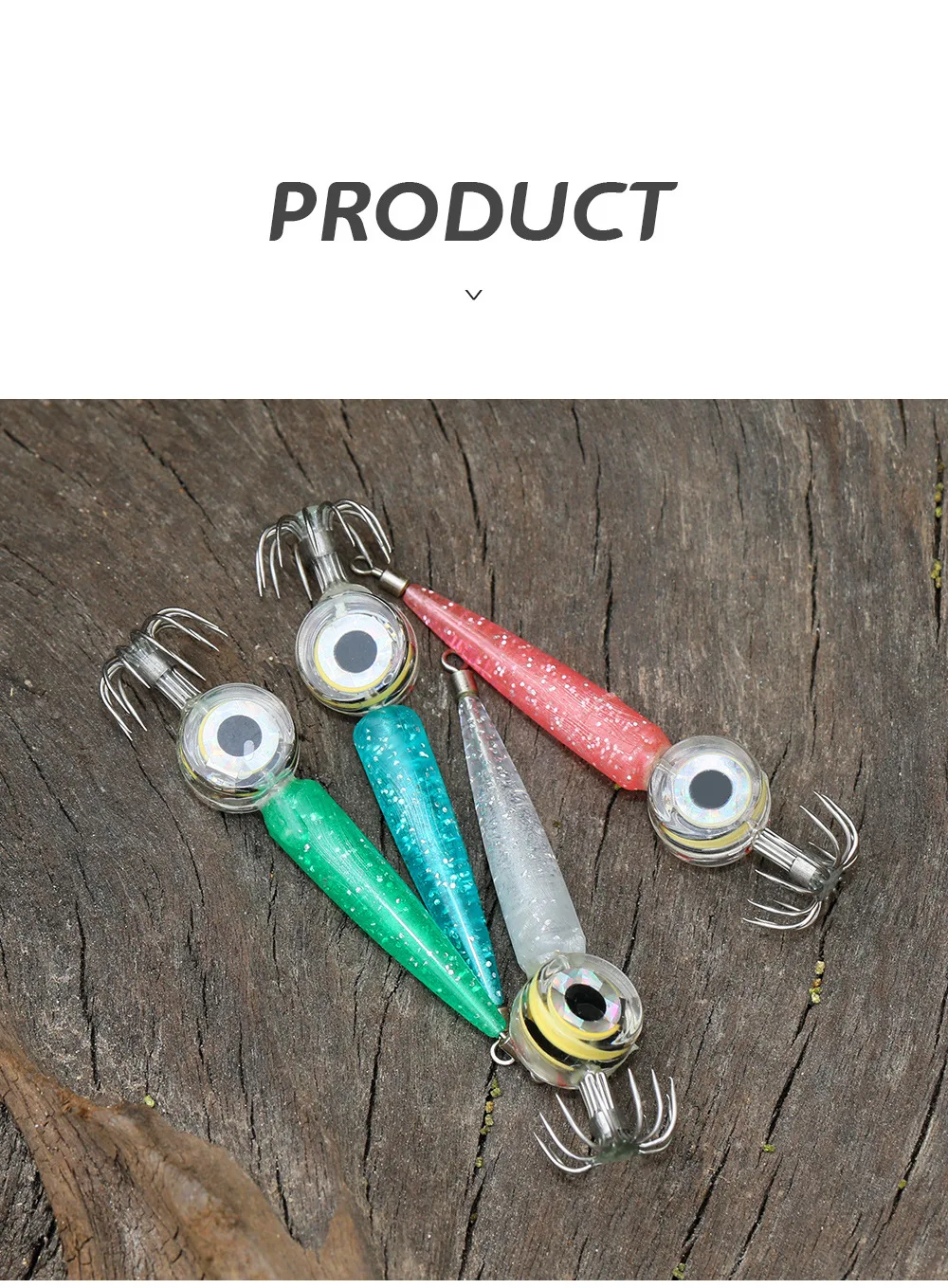 Angelköder, 5 g, Tintenfischhaken mit LED-Licht, Tintenfisch-Jig-Köder, leuchtender Webfuß, Oktopus, Egi, künstlicher Köder, Tintenfisch, Meeresgerät – Detail 8