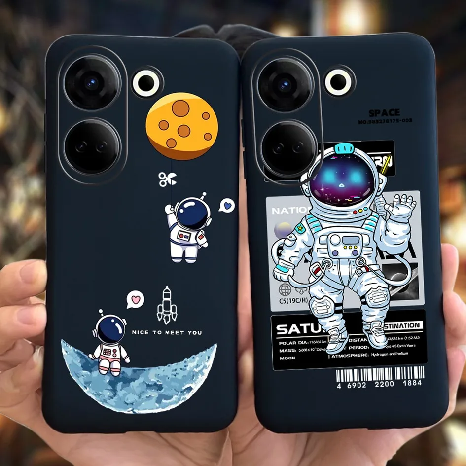 For Tecno Camon 20 Pro Case CK7n 2023 Phone Cover Cute Astronaut Silicone Soft TPU Funda For Tecno Camon 20 Pro 5G Camon20 Coque