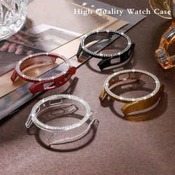 Diamond watch Case for Samsung Galaxy Watch4 5 6 7 40/44mm accessories Without tempered glass Fashion protective cover for women