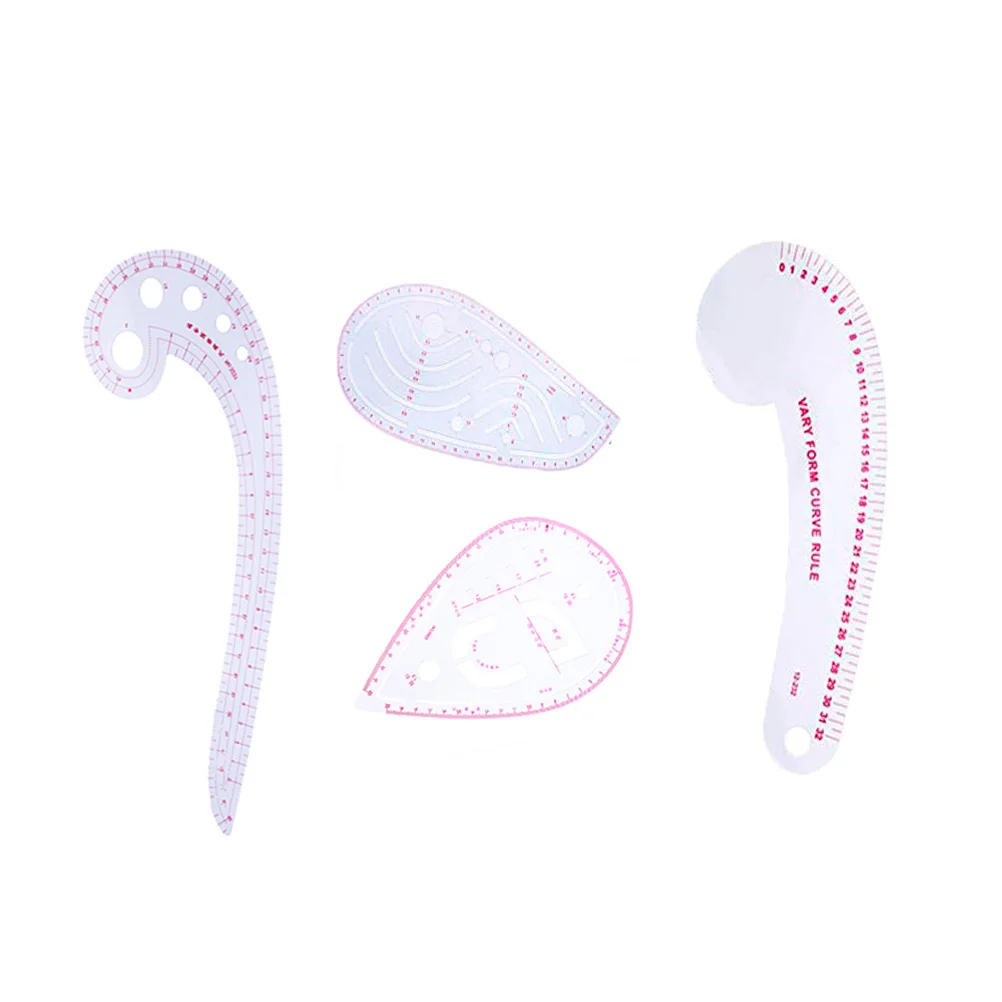 

7 Pcs Multi Function Rulers Clear Lines High Accuracy Cutting Plate Making Tools Tailor Sewing Drawing Measuring Design Students