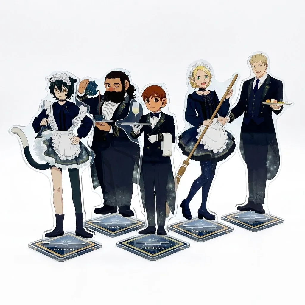 15CM Anime Acrylic Keychain Stand Cosplay Characters Ornament Accessories Delicious in Dungeon Goods Christmas Gifts