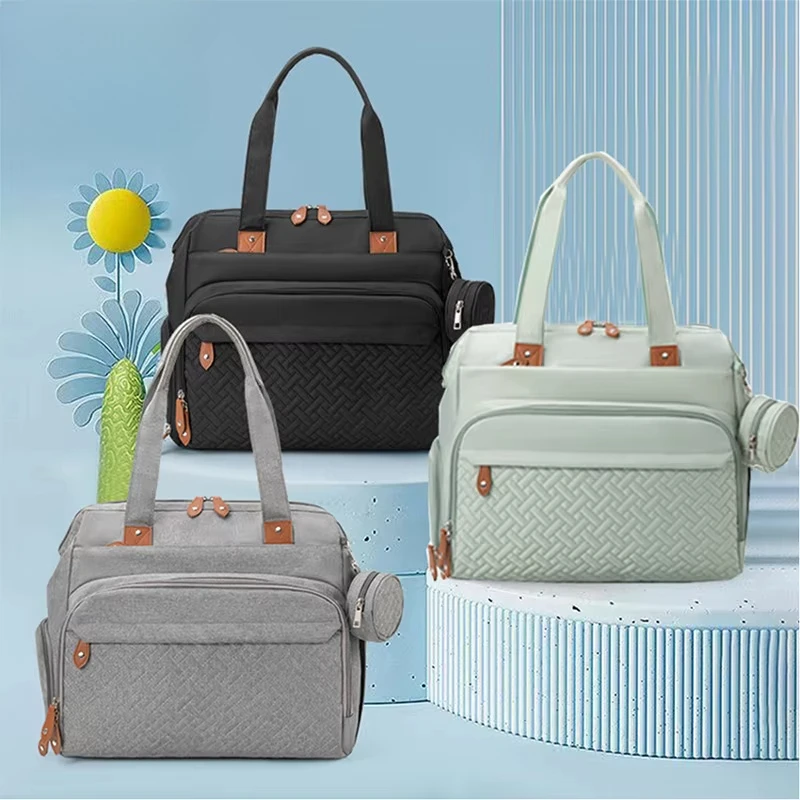 Diaper Bag Backpack Large Capacity Waterproof Nappy Maternity Travel with Stroller Hooks Pacifier Holder Changing Pad