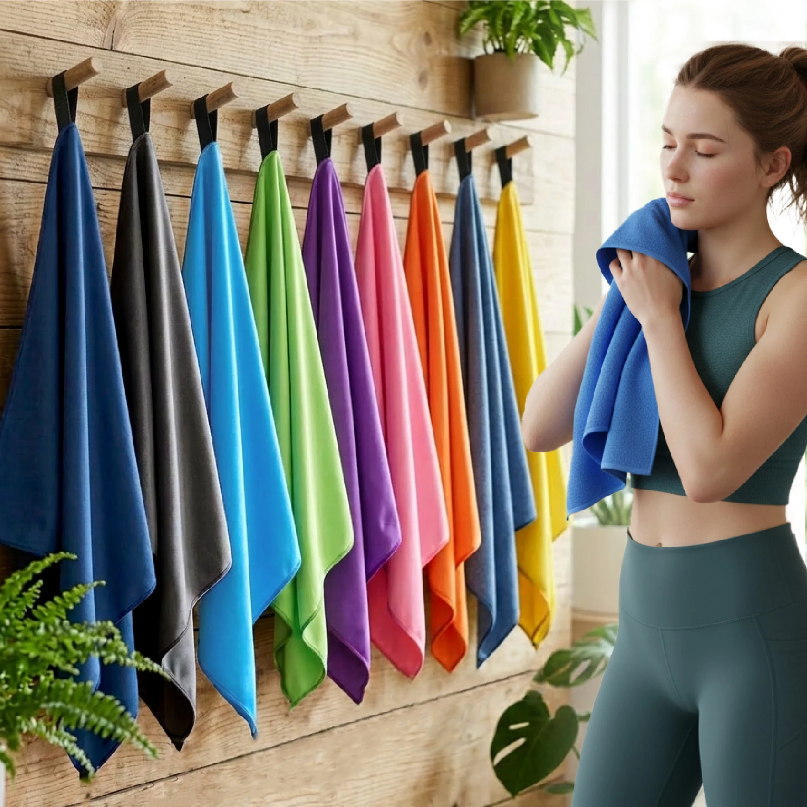 Ultra-Lightweight Quick-Dry Sports Towel Absorbent Bath Beach Towel for Travel Pool Yoga Camping - Perfect for the Bathroom