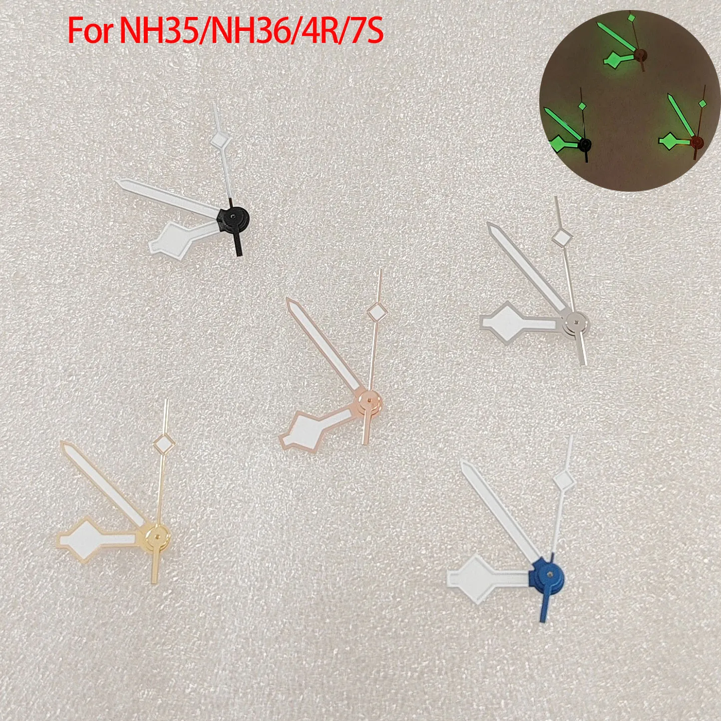 NH35 الأيدي ووتش اكسسوارات روز الذهب الفضة الذهب الأزرق ووتش الأيدي الخضراء مضيئة ل NH35/NH36/4R/7S حركة الساعات مؤشرات