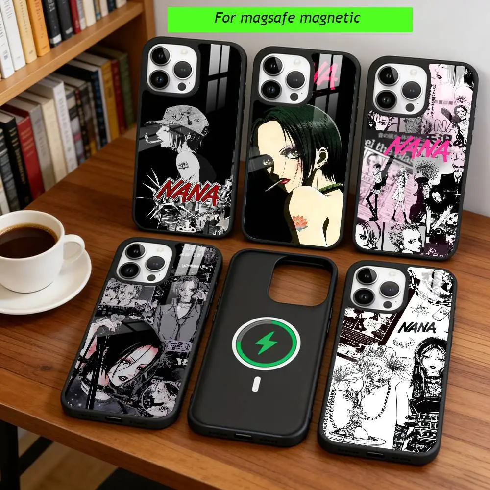 Anime N-Nana Osaki Phone Case For iPhone17,16,15,14,13,12,11 Plus,Pro Magnetic For Magsafe Wireless Charging