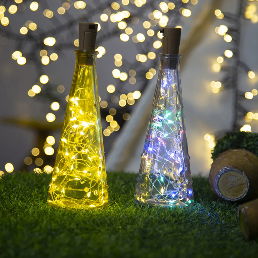 LED Tappo per bottiglia di vino Stringa di luce Filo di rame Luce artigianale Filo di rame per interni Luce Festival Luce decorativa per esterni