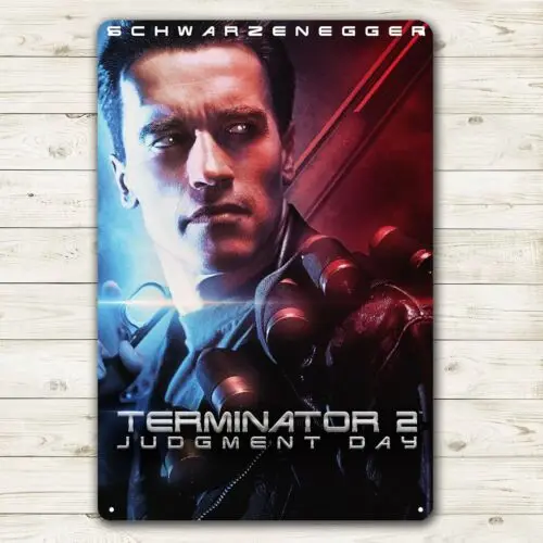 The Terminator Judgement Day Movie Metal Poster Tin Sign 20x30cm Plate