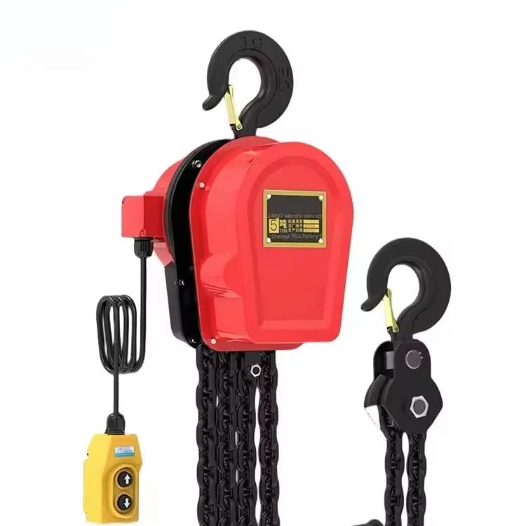 New Small Electric Chain Block Hoist 3t 5t DHS Type 220v 380v Metal IP54 Protection Remote Control Operation