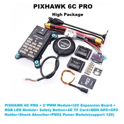 PIXHAWK 6C PRO FMUV6C Ardupilot PX4 32 bitowy Autopilot kontroler lotu z wbudowanym brzęczykiem 4G SD I2C RGB LED M8N GPS