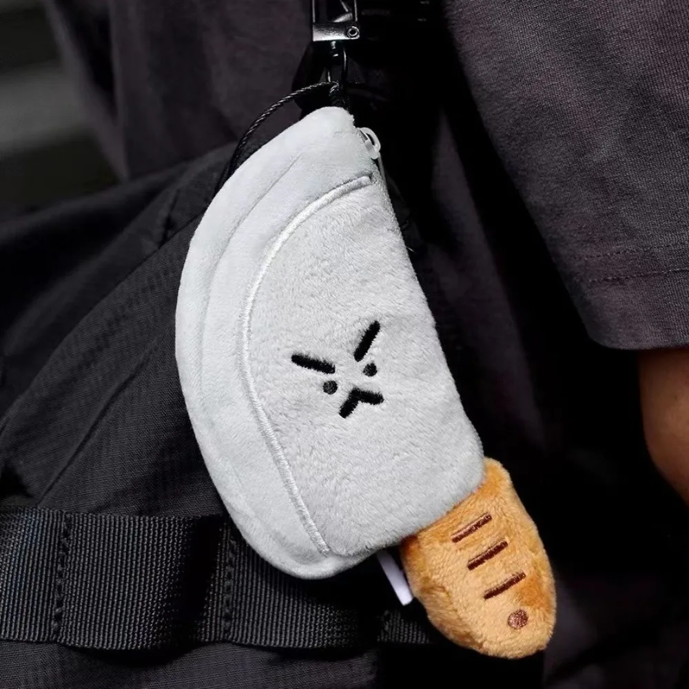 Funny Funny Shape Plush Pendant Mini Coin Purse Headphone Bag Gift