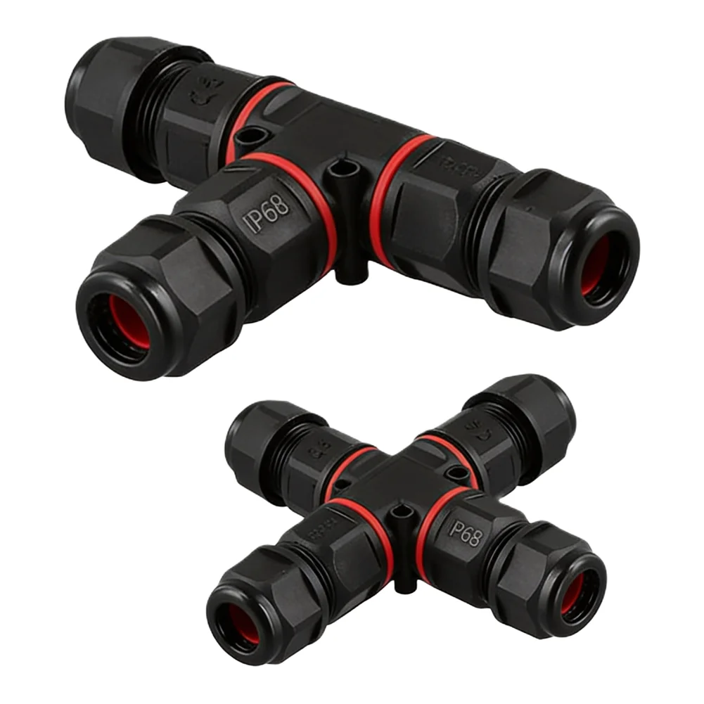 3 Pin Connector Cable Connection Kit 3-Pin Connector Outdoor Use Versatile Compatibility Weather Resistant Adjustable Fit