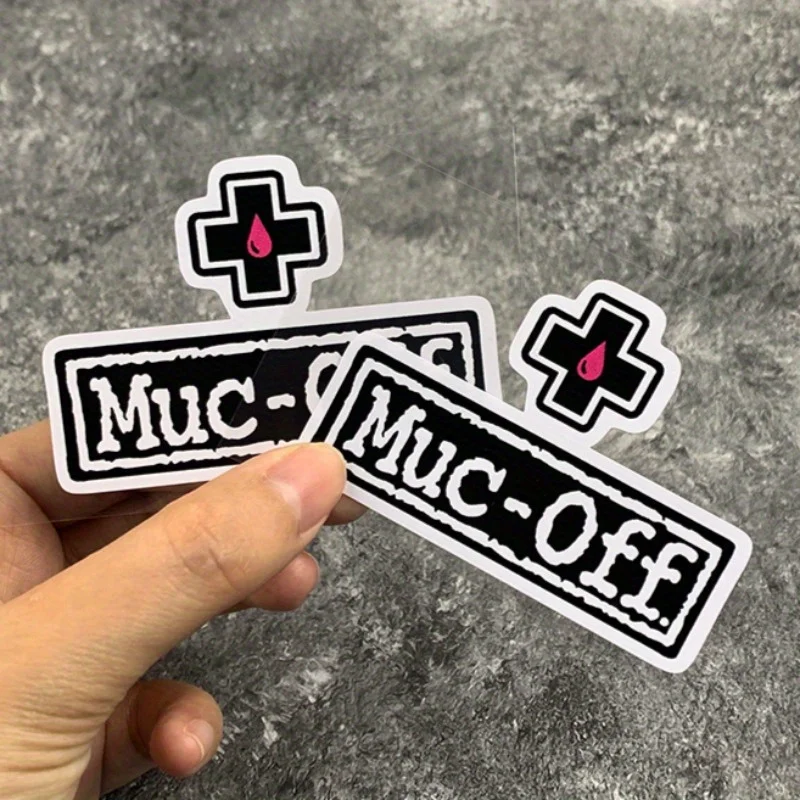 "Muc Off Style Adesivo de bicicleta à prova d'água decalque resistente a arranhões para quadro de bicicleta de estrada MTB à prova de sol cor mista"