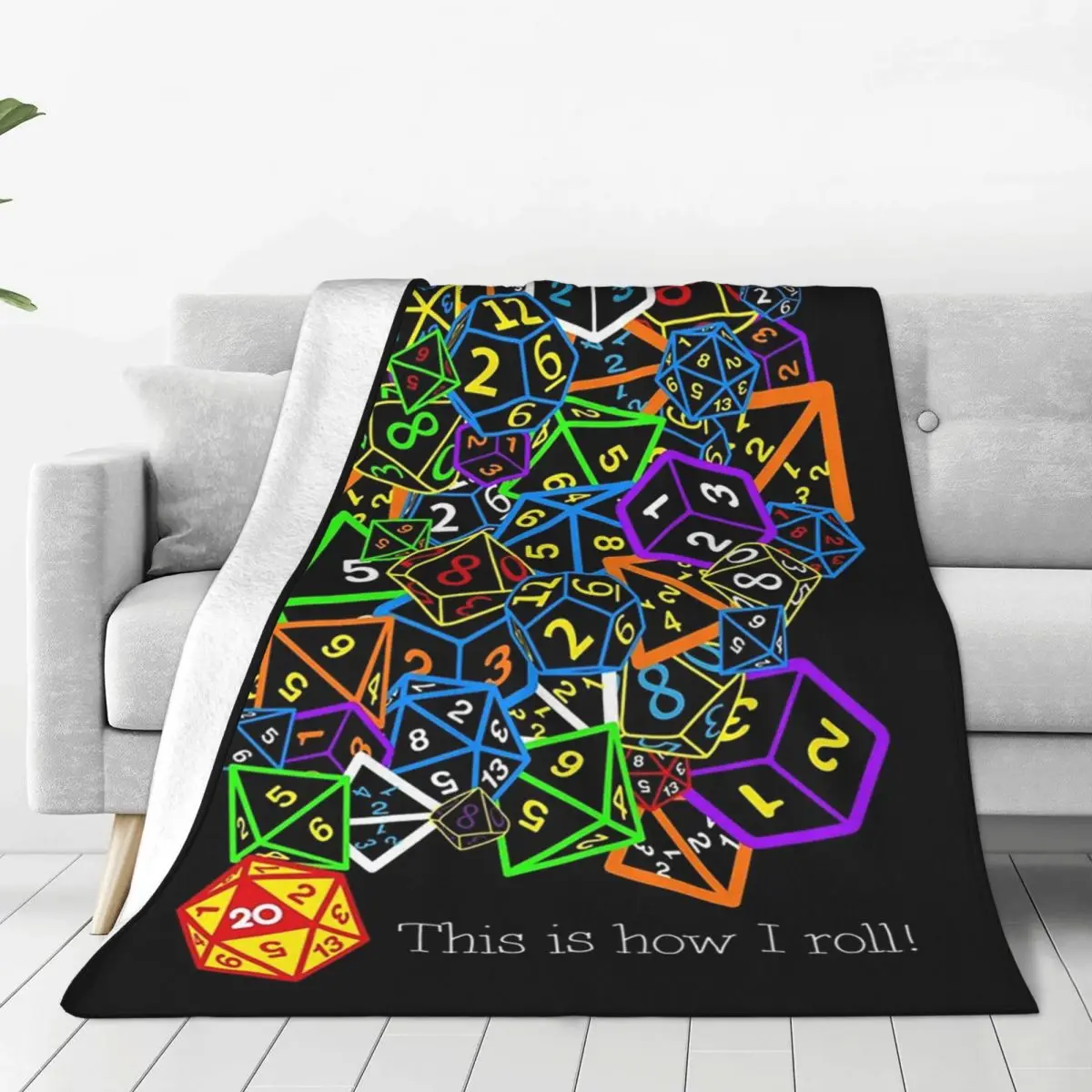 D&D (Dungeons And Dragons) - This Is How I Roll Blankets Soft Warm Flannel Throw Blanket Bedding for Bed Travel Home Sofa
