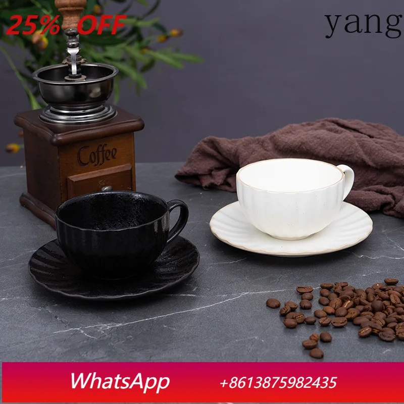 

LMM light luxury ceramic coffee cup set simple home office afternoon tea retro cup saucer