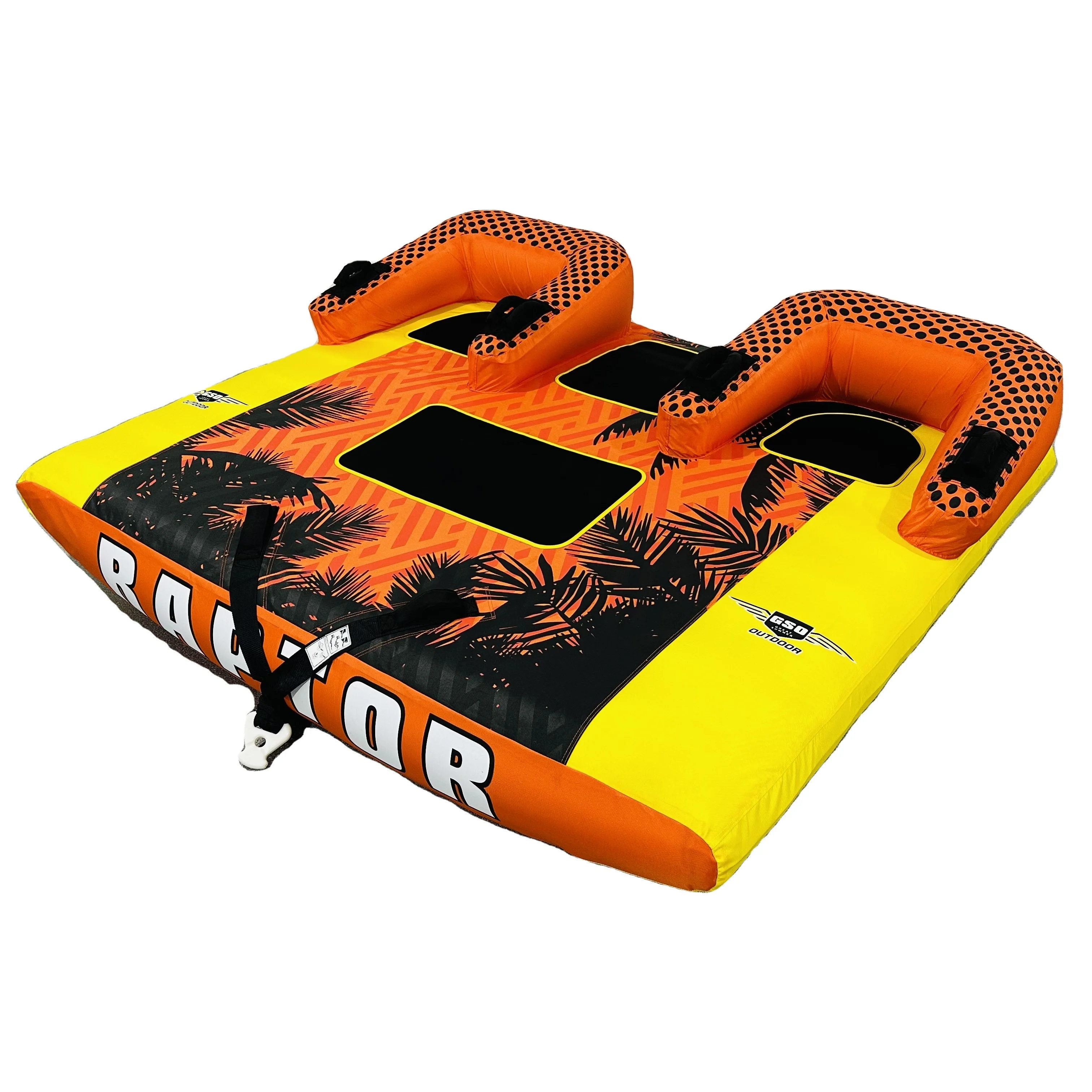 

2024 Inflatable Drag Ring Crazy Inflatable Water Fun Towable Ski Tube Floating Drag Outdoor Water Sports Factory High Quality