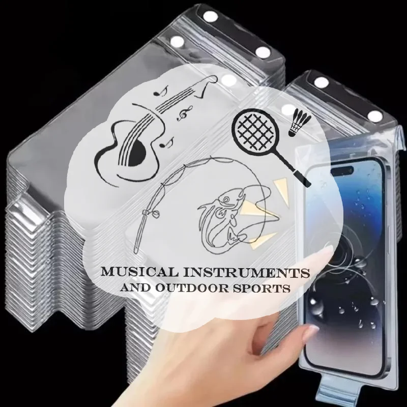5/10Pcs Thickened Transparent Phone Bag Waterproof & Dustproof Pouch Universal Mobile Phone Multifunctional Storage Bags