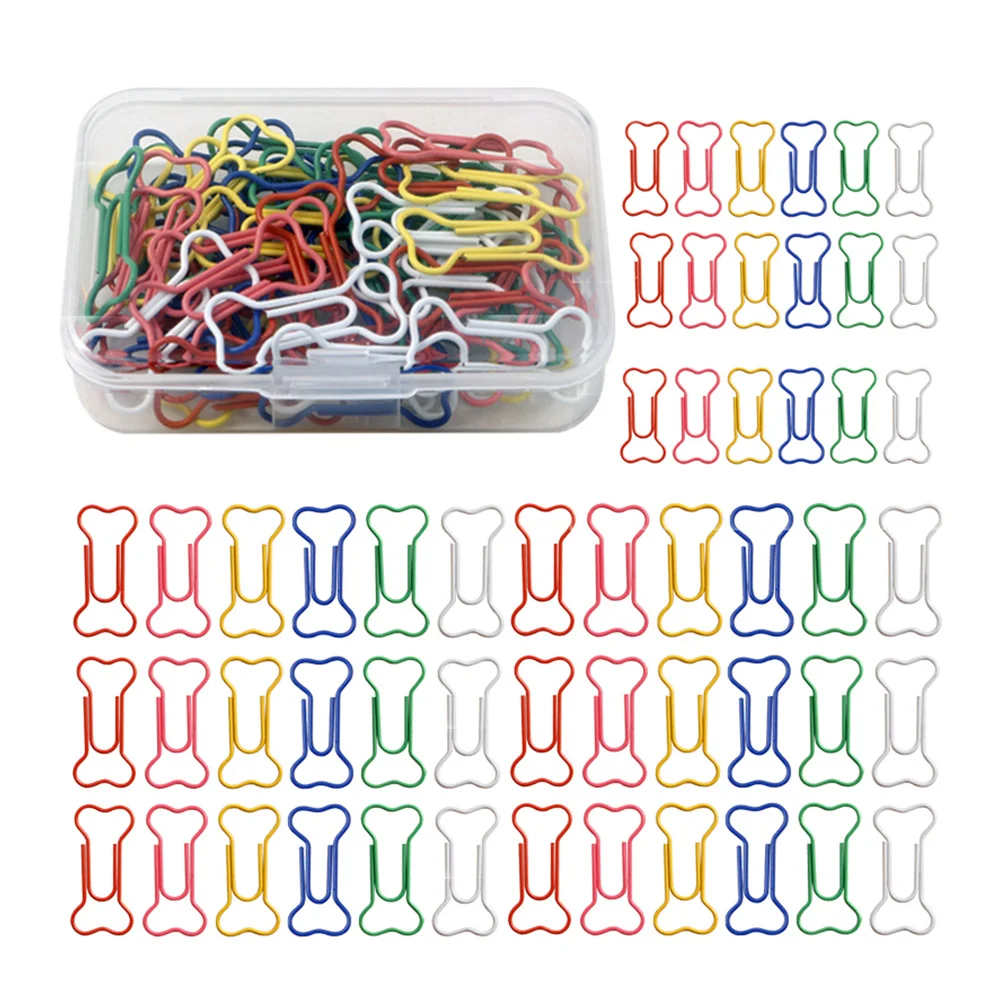 

Bone Paper Clip Clips Kids Bookmark Shaped Office Gifts Decorative Pins Bookmarks for Note Metal Child