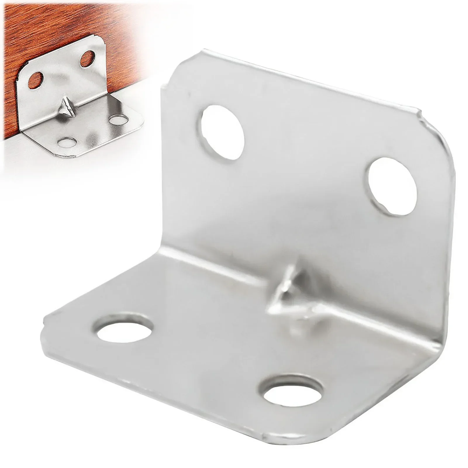 Angle Iron Board Table Chair Cabinet Wardrobe Fixed Connector 90-degree Angle Plate Bracket Shelf Brackets Accessories