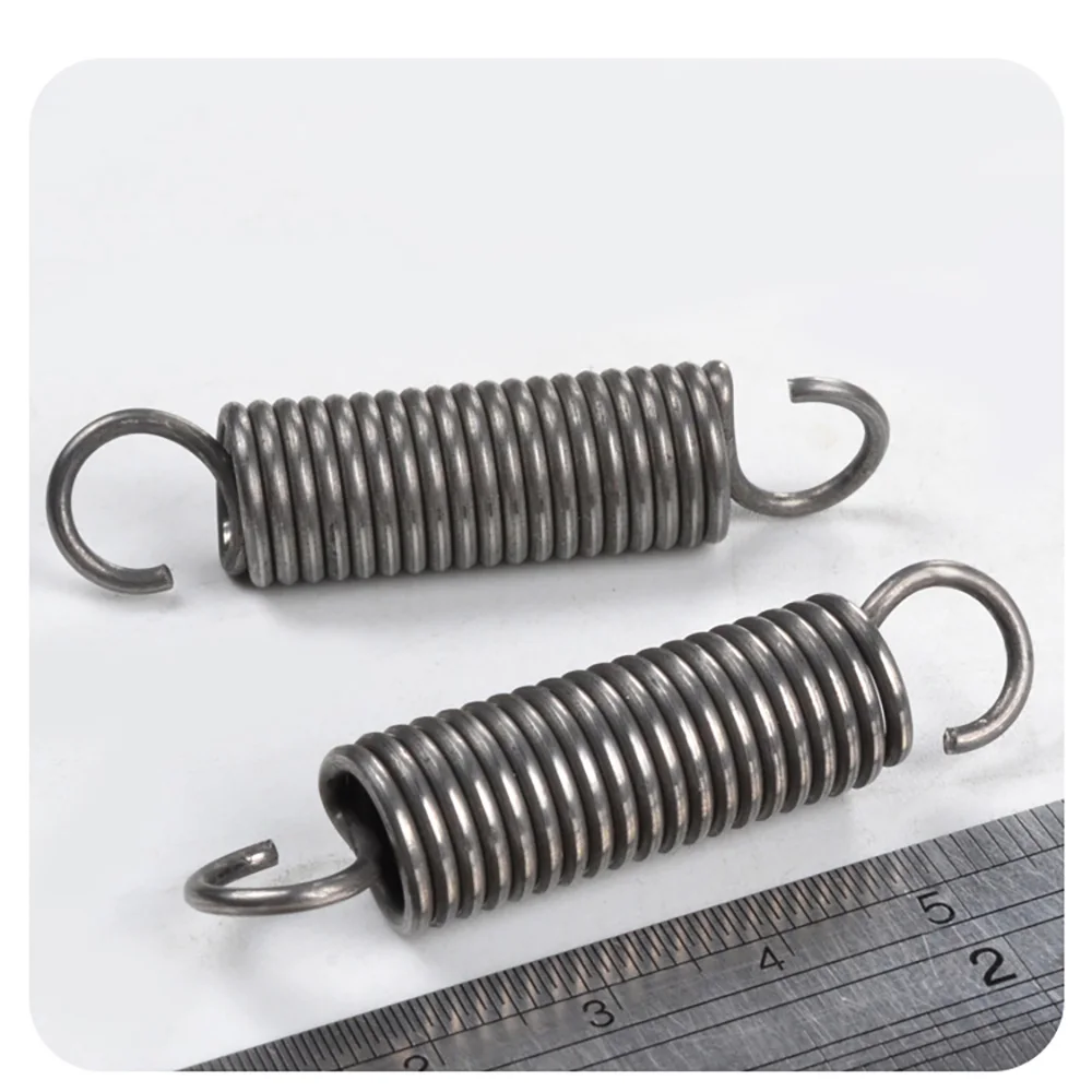 1Pcs 1.0mm Spring Steel S-hook Spiral Coil Tension Spring, Outer Diameter: 5-12mm, Length: 80-240mm, Customizable