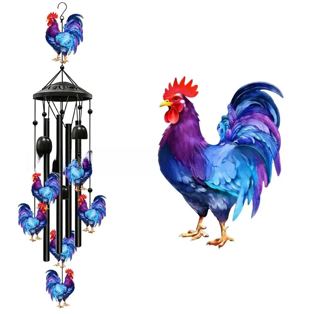Elegant Metal Wind Chime Durable Painted Ornament Wind Catcher Soft Ringing Sound Premium Metal Hummingbird Wind Chime