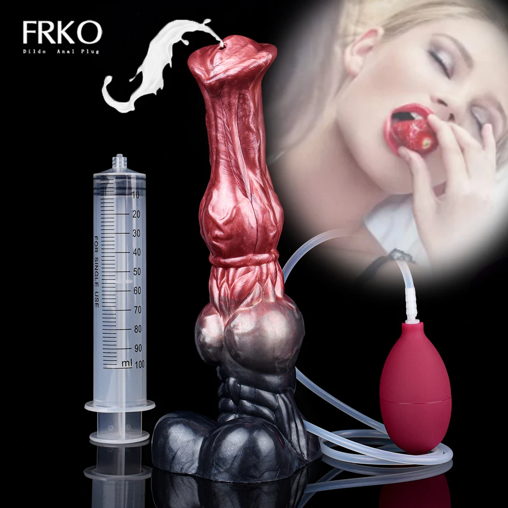 

FRKO Large Muscle Squirting Penis Soft Silicone Ejaculation Dildo With Suction Vaginal Stimulation Anal Plug Sex Toys For Women