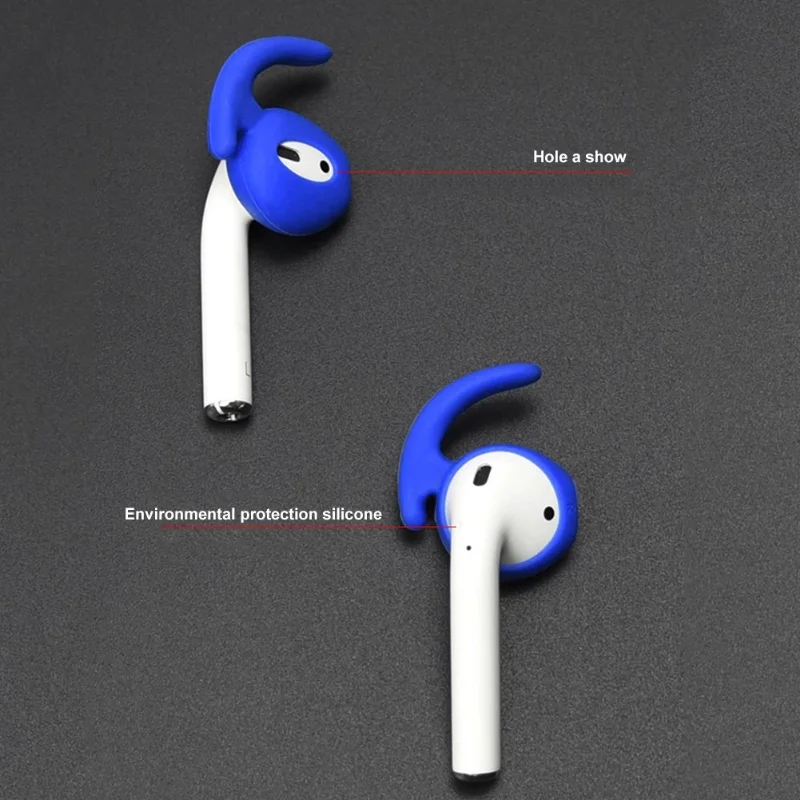 เคสหูฟังซิลิโคนสำหรับ airpods In-Ear, หูฟังป้องกันการลื่นเคสโทรศัพท์กันกระแทกจุกหูฟังพร้อมที่เกี่ยวหูสำหรับ airpods