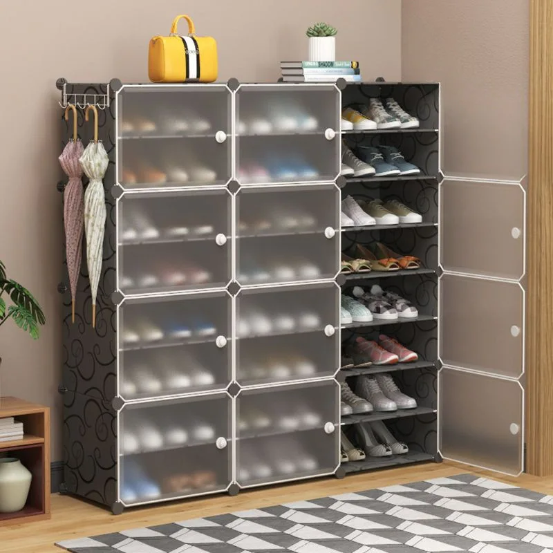 Foldable Shoe Box Installation-free Shoe Rack Integrated Shoe Storage Box Flip-top Simple Cabinet Plastic Transparent Box