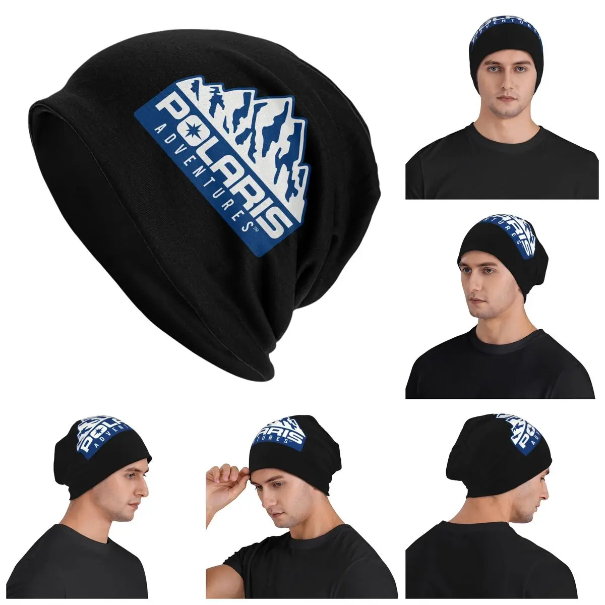 

Polaris Logo Warm Knitted Cap Hip Hop Bonnet Hat Autumn Winter Outdoor Beanies Hats for Unisex Adult