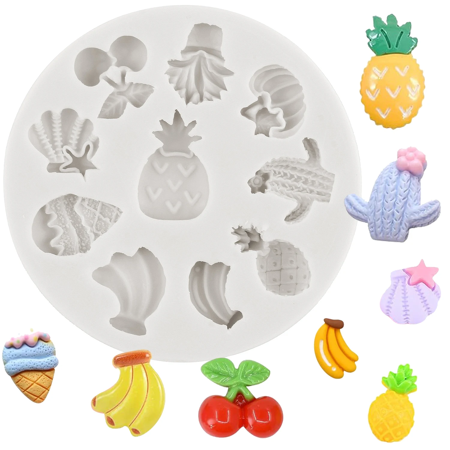 Fruit Silicone Mold Banana Fondant Molds Cake Decorating Tools Candy Resin Clay Chocolate Mould