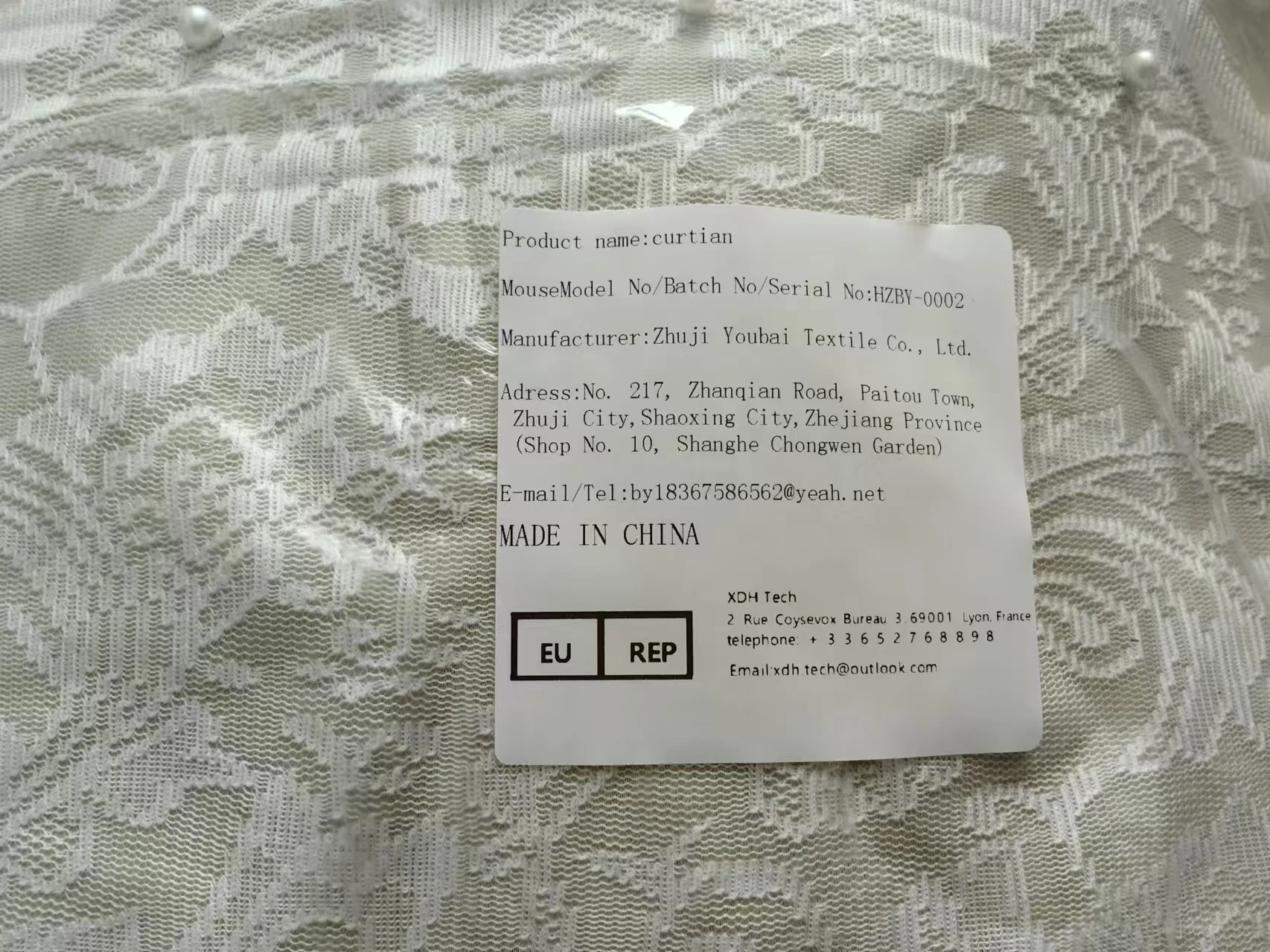 1PC French Curtains for Living Dining Room Bedroom Cream Cured Embossed Chenille Texture Thick Window White Tulle Sheer Curtain