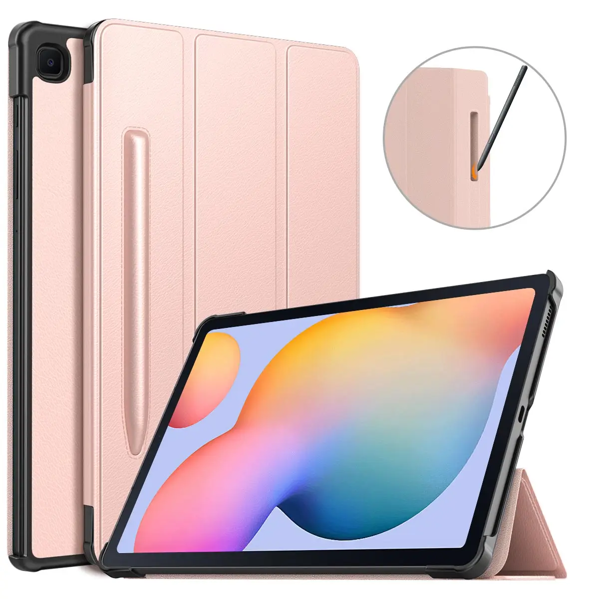 Case for Galaxy Tab S6 Lite 10.4 Inch 2024 2022 2020 (Model: SM-P620/P625/P613/P619/P610/P615/P617) with Built-in S Pen Holder