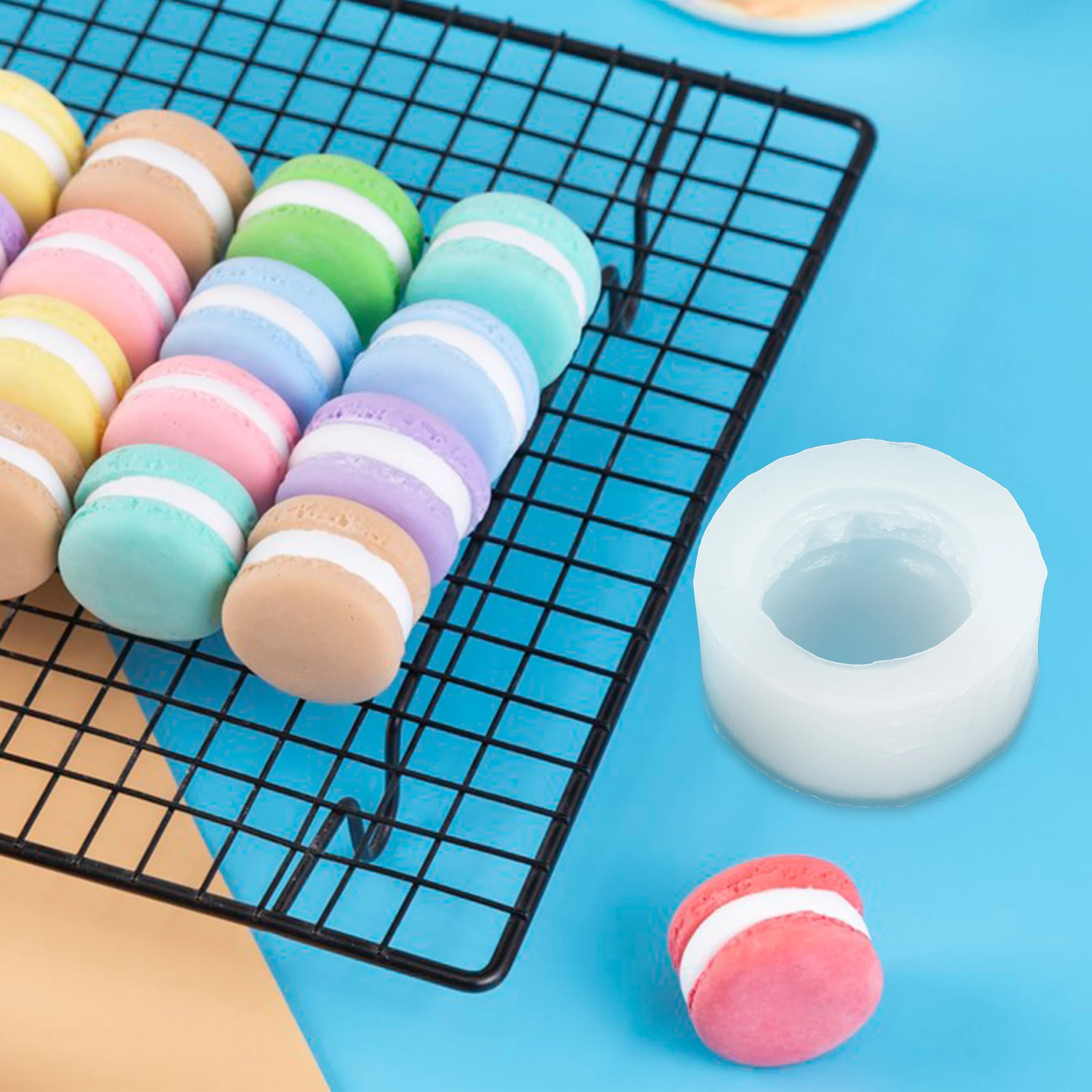 6 Stück Macaron Silikonform Cupcake Tassen Formen Backformen Transparente Herstellung