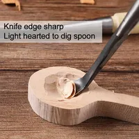 10/15/20mm Hand Chisel Professional Woodworking Carving Wooden Spoon Making Hand Tools DIY Warping Head Carving Knife