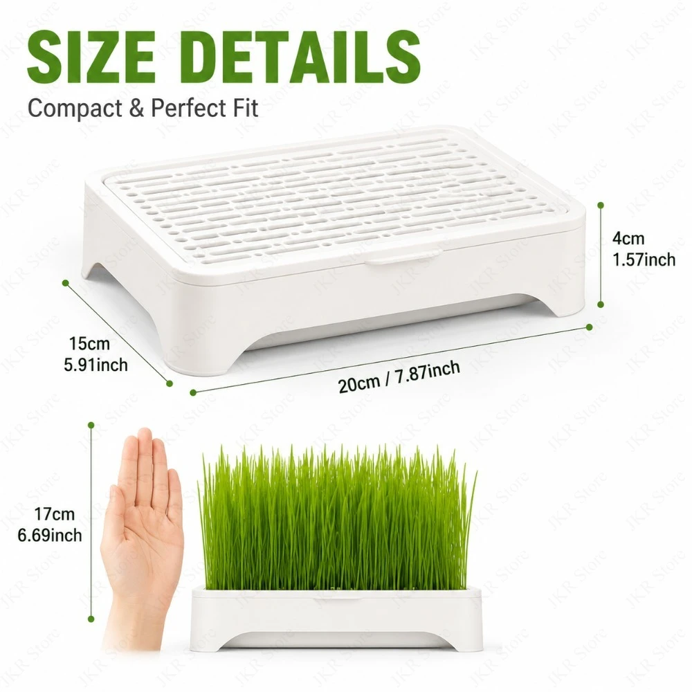 Pet Cat Grass Hydroponic Planter Pot Kitten Wheat Seedling Soilless Planting Device for Indoor Home Garden Plant Care - view 6
