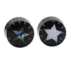 4pcs/3pcs Guitar Top Hat Knobs Star Pattern Speed Volume Tone Control Knobs for LP ST SQ Electric Guitar Parts