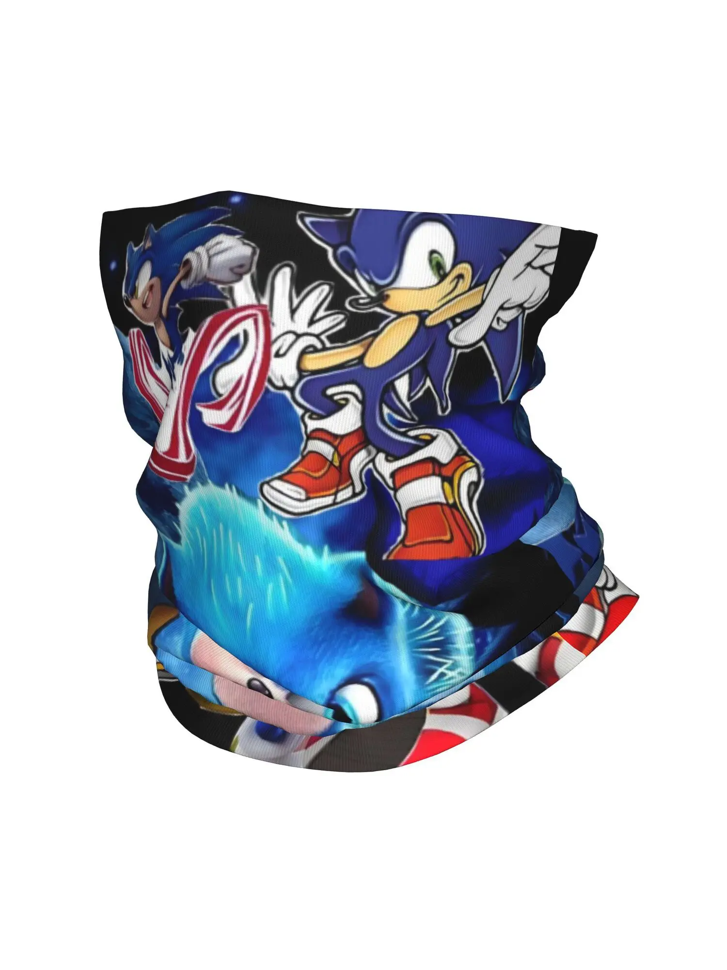 AliExpress Custom Soniced Winter Headband Neck Warmer Men Women Ski Cycling Tube Scarf Hedgehog Game Face Bandana Gaiter