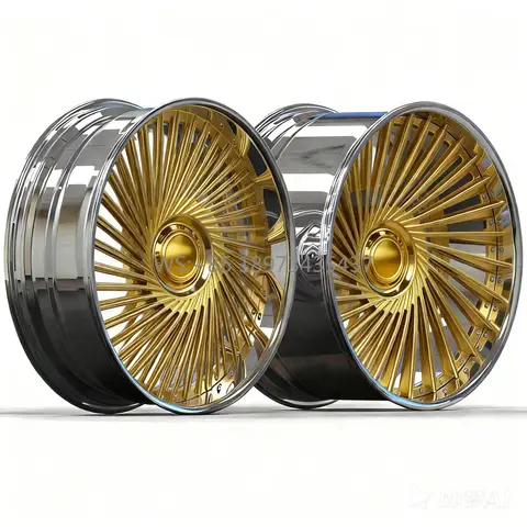 22-26 Inch 2/3-Piece Forged Chrome Wheels 5x100 5x108 5x112 5x114.3 5x120 5x127 PCD Deep Concave Lightweight Heavy Duty Rims