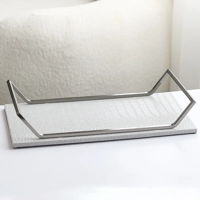 Light luxury model room, sales office, high handle, pallet ornament, study, dining room, bedroom art, crocodile pattern, leather