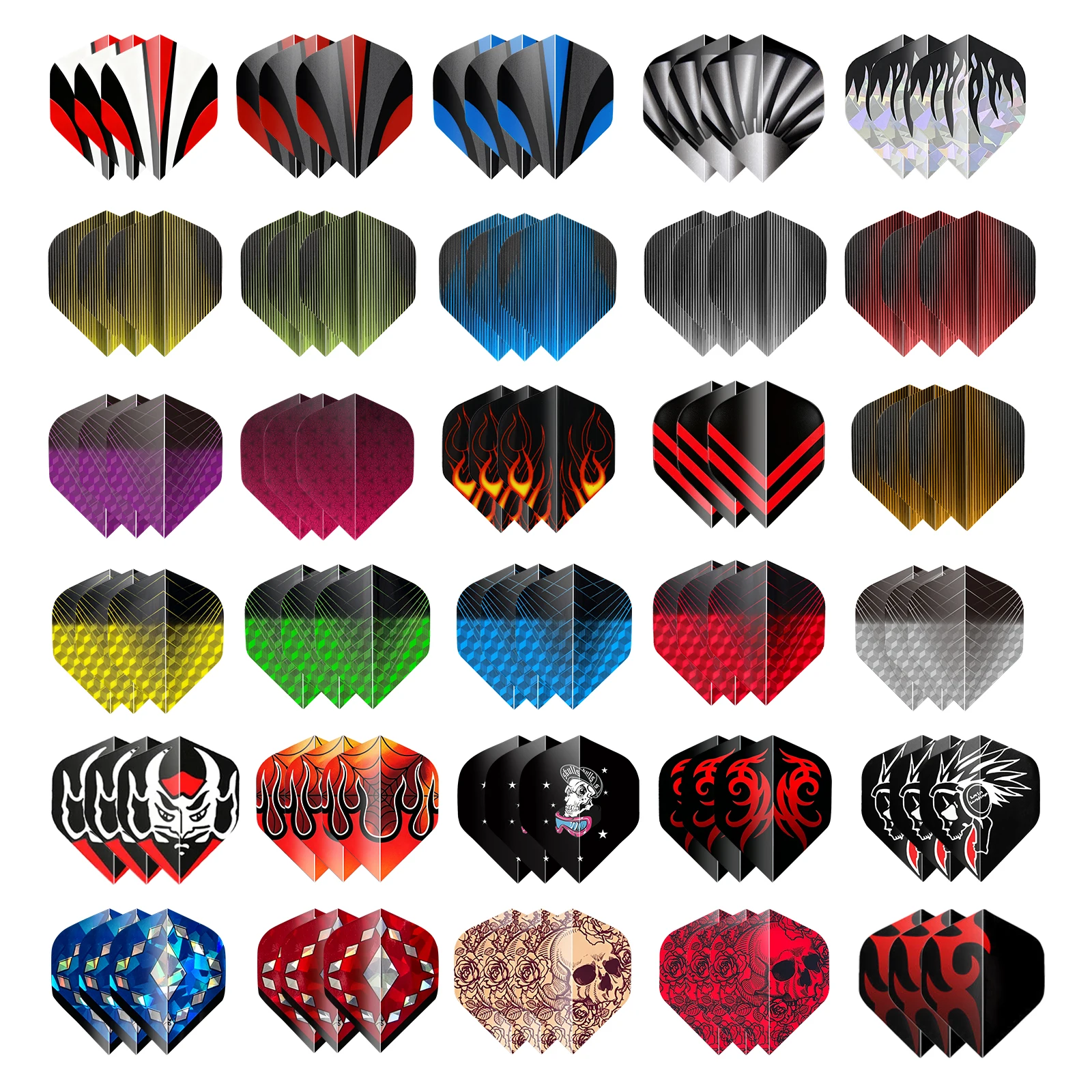 90Pcs Dart Flights, Professional Standard Dart Accessories, Colorful Replacement Dart Wings, Universal Fit for Soft Tip & Steel