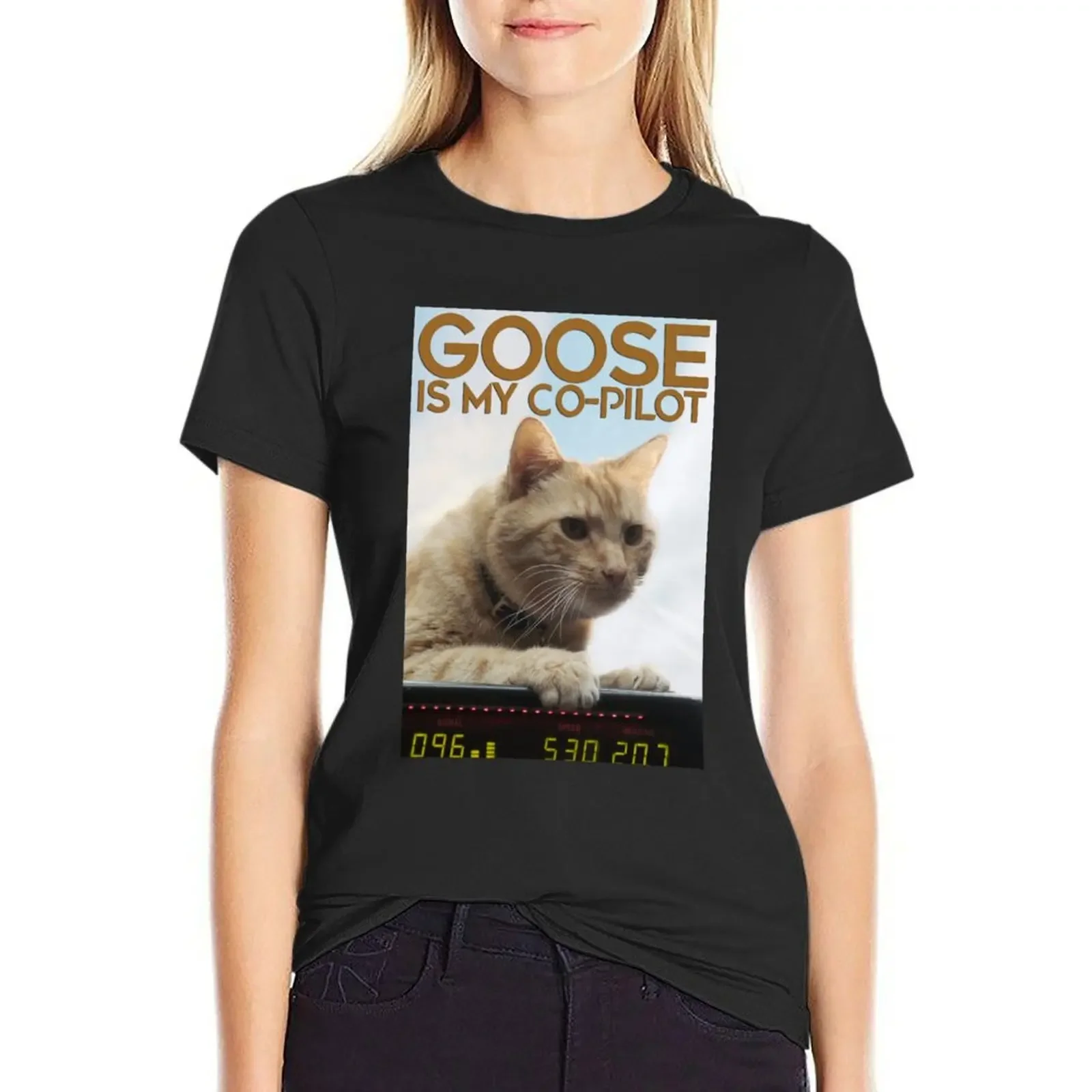 

Goose Is My Co-Pilot T-Shirt Blouse blanks anime clothes Female clothing summer blouses woman 2025