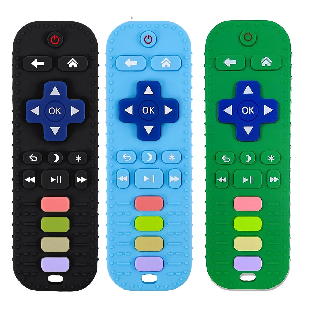 40 Styles Silicone Simulation TV Remote Control Shape Soothing Toy Baby Food Grade Teaser Stick Children's Sensory Education Toy view 2