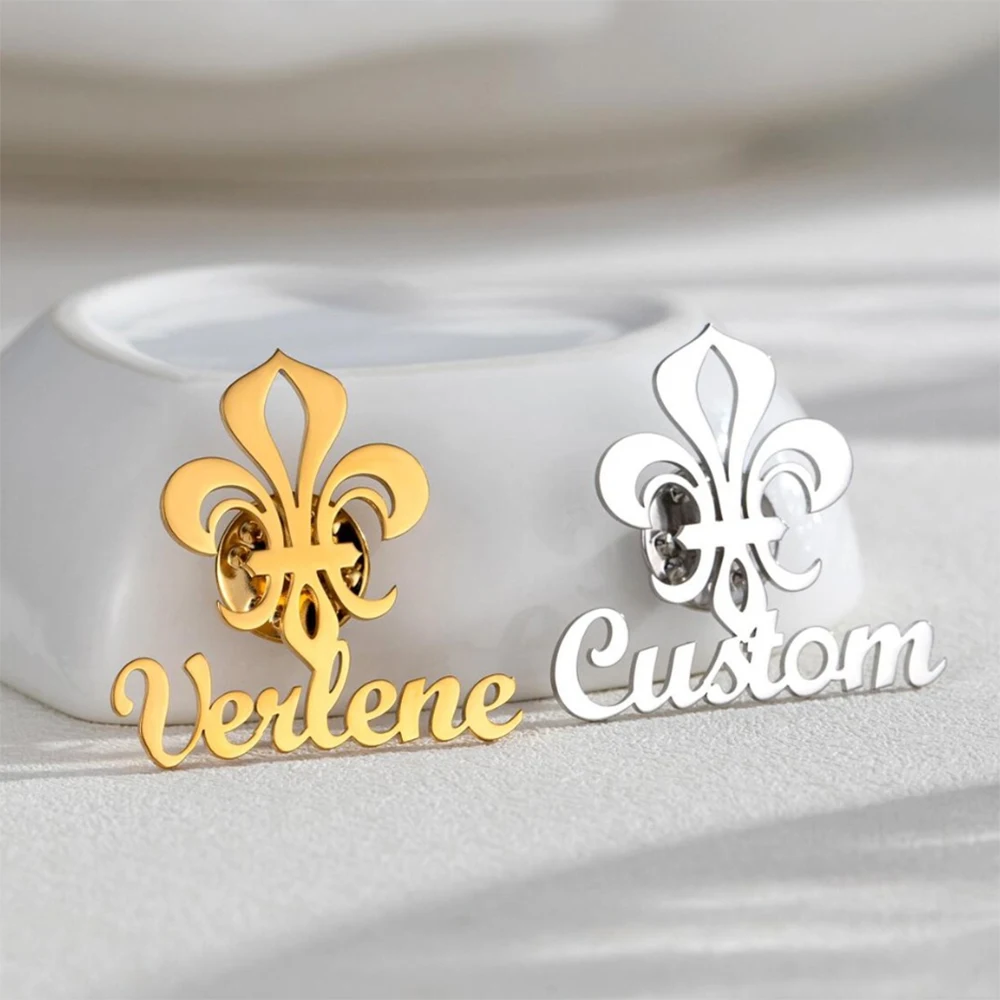 

Personalized Oriole Tail Flower Name Brooch, Customized Stainless Steel Metal Lapel Pin, Badge, Enamel Pin, Holiday Gift