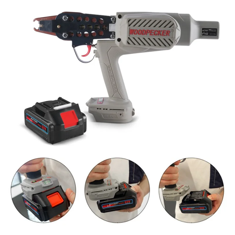 Batterij opladen Snoerloos Power C-Ring Nagelpistool Hog Ring Tang Gevogelte Kooi Coop Draad Binden Vastbinden eC760T Power Schiethamer C Nagelpistool