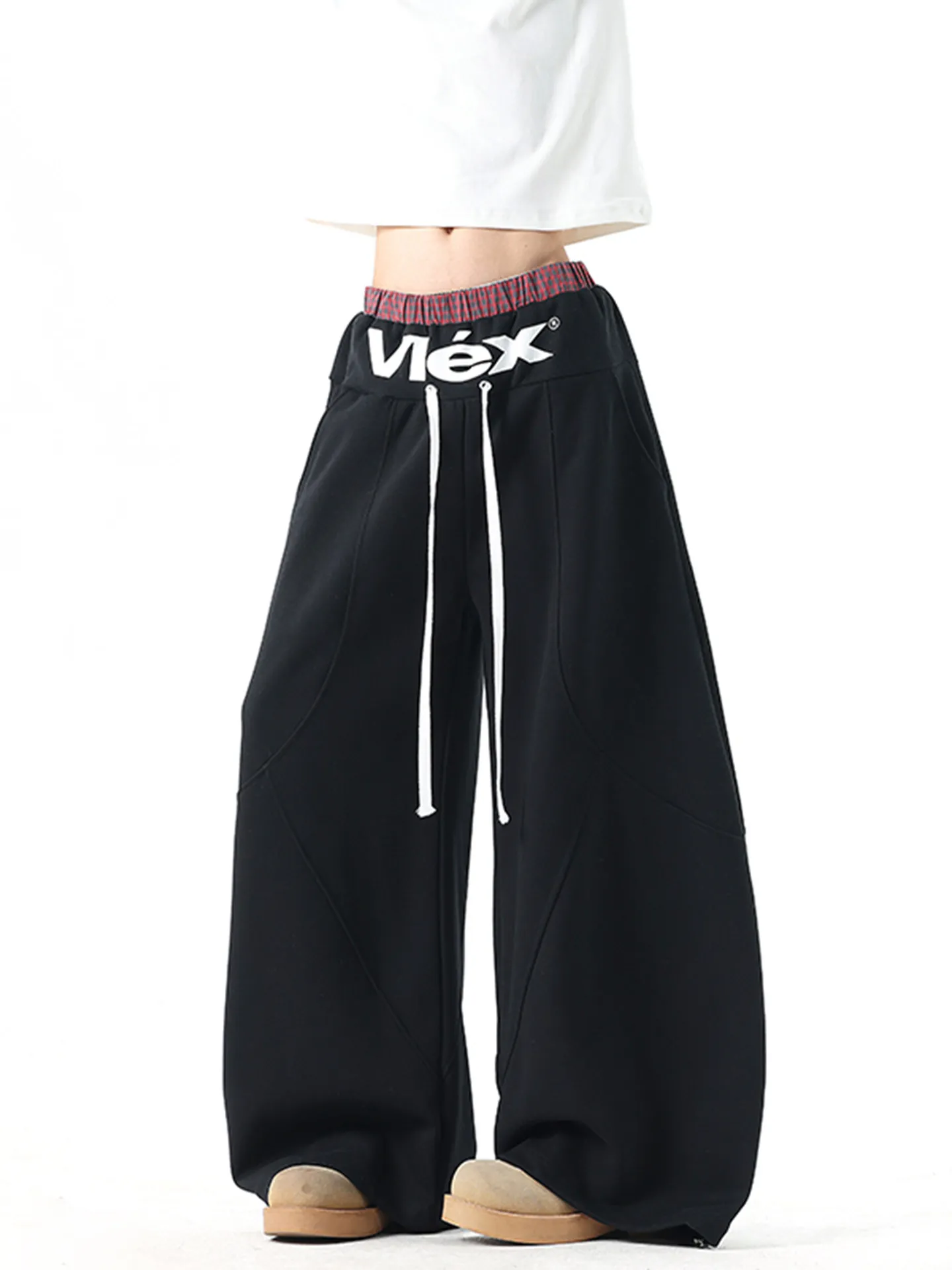 Women's Black Baggy Sweatpants Y2k Pants Harajuku Jazz Dance Pants Japanese 2000s Style Vintage Oversize Trousers Clothes 2026