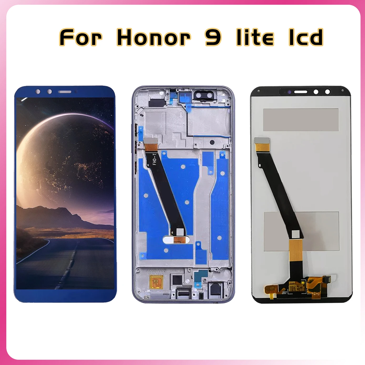 Tested 5.65\'\' LCD For Huawei Honor 9 Lite LCD Display Touch Screen With Frame Digitizer Replacement For Honor 9 Lite LLD-L31